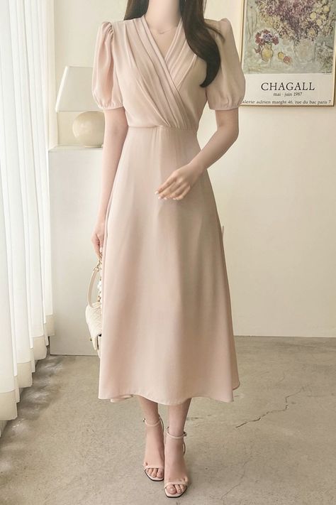 Korean Dress Elegant, Wrap Long Dress, Long Dress Korean, Long Wrap Dress, Simplicity Dress, K Fashion, Korean Clothing, Shopping Website, Graduation Outfit