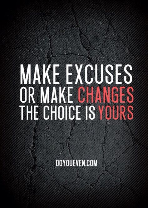 Stop with the excuses #quote Tired Of Excuses, Excuses Quotes, Yoga Inspiration Quotes, Stop Making Excuses, Cheer Quotes, Top Quotes, Making Excuses, Yoga Quotes, Fitness Motivation Quotes