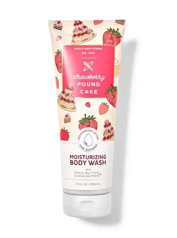 Self Care Items, Strawberry Pound Cake, Bath N Body Works, Pound Cake With Strawberries, Fresh Skin, Moisturizing Body Wash, Pound Cake, Hydrate Skin, Bath Body Works