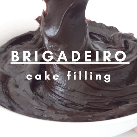 Chocolate Cake Filling, Cupcake Savvy, Chocolate Filling For Cake, Brigadeiro Cake, Cake Filling Recipes, Cake Filling, Cake Frosting Recipe, Icing Frosting, Cake Stuff