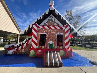 Jumpin J's Bounce House & Party Rentals - bounce house rentals and slides for parties in Alvin Christmas Bounce House, House With Christmas Lights, Jump House, Event Tables, Bounce House Rentals, Holiday Inflatables, Bounce House, Party Rentals, Event Rental