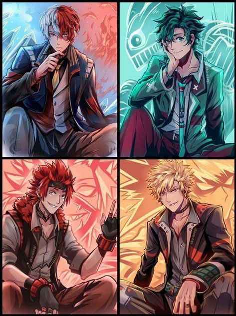 Todoroki Shouto, Midoriya Izuku, The Story, Anime, Hair