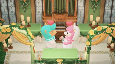 Acnh Wedding Season, Reese And Cyrus Wedding Animal Crossing, Reese And Cyrus, Acnl Outfits, Acnh Guide, Wedding Bench, Wedding Wands, Head Table Wedding, Event Guide