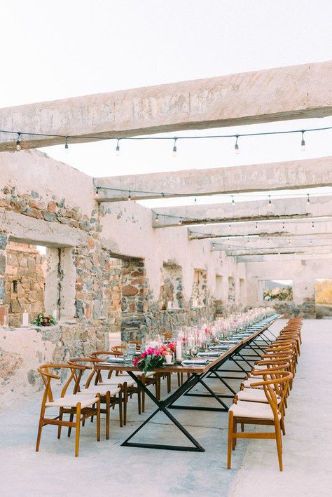 Destination wedding at Hotel San Cristobal in Mexico. Photo: @DANIELLEBENNINK Hotel San Cristobal, Ace Hotel Palm Springs, Love Hotel, Beautiful Wedding Reception, Wedding Reception Fun, Beautiful Tablescapes, San Lucas Mexico, Event Specialist, Cabo San Lucas Mexico