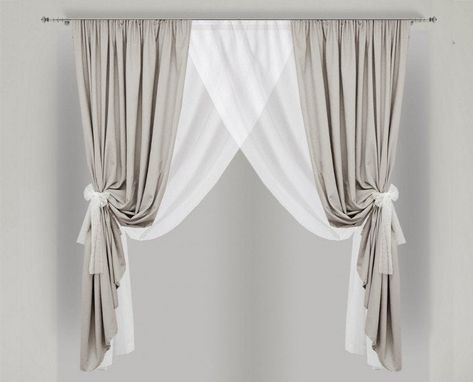 Beautiful and original curtain set for windows. DIMENSIONS: - 1.5 m wide and 2 m high. The height of the curtains will/can be tailored to your size. Please specify via message as to how you plan to hang the curtain set i.e. curtain rods, curtain rails. Please note that we do not accept returns or exchanges on custom orders. Please contact us directly if you have any problems with your order. Short Window Curtains Ideas Living Room, Trendy Curtains Bedroom, Light Curtains Living Room, Short Curtains Living Room, Minimalist Blinds, Short Curtains Bedroom, Velvet Curtains Bedroom, Creative Curtains, Curtains Short