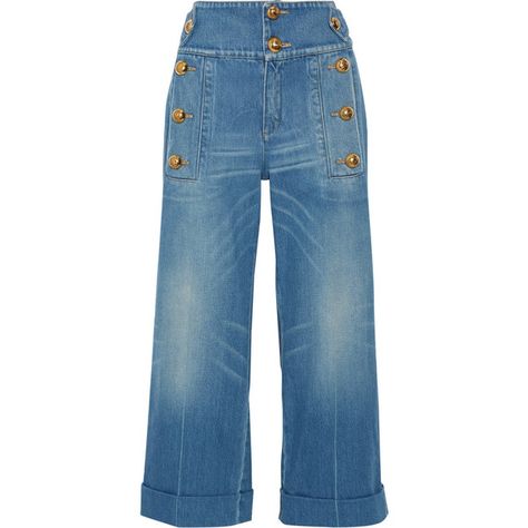 Gucci Cropped wide-leg jeans (8.135 HRK) ❤ liked on Polyvore featuring jeans, pants, denim, gucci, light blue, wide leg denim jeans, cuff jeans, light blue denim jeans and cropped jeans Jeans Cuff, Light Blue Denim Jeans, Cuff Jeans, Wide Leg Denim Jeans, Cuffed Denim Jeans, Cropped Wide Leg Jeans, Pants Denim, Cuffed Jeans, Jeans Light