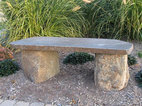 Brick Outdoor Bench Seat, Bench Round Tree, Upholstered River Rock Seating, Rock Bench, Lake Backyard, Paved Walkway, Stone Garden Bench, Woodland Trail, Garden Goddess