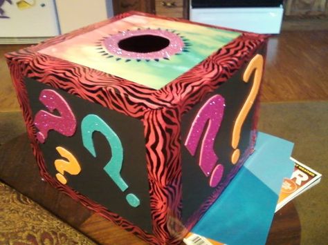 mystery box for school Lost And Found Box Ideas For School, Mystery Box Design, Mystery Box Ideas, Kids Programs, Body Parts Preschool, Nursery Activities, Suggestion Box, Sensory Boxes, Sound Boxes