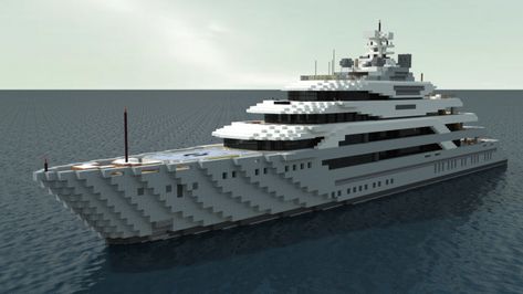 Minecraft Yacht, Minecraft Ocean Builds, Minecraft Space, Minecraft Vehicles, Minecraft Village, Beautiful Exterior, Minecraft Cottage, Minecraft Map, Minecraft Buildings