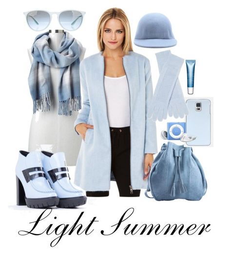 Ready for Winter - Light Summer by prettyyourworld on Polyvore featuring BB Dakota, Kenzo, Meckela, Gap, White + Warren, STELLA McCARTNEY, Ray-Ban and Clarins Light Summer Style, Light Summer Clothes, Light Summer Color Palette, Soft Summer Color Palette, Soft Summer Colors, Mode Tips, Summer Color Palette, Seasonal Color Analysis, Clothes Designer