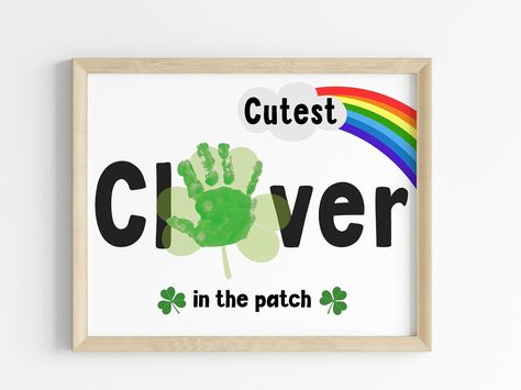 Handprint Template, Diy Preschool, St Patrick's Day Crafts, Preschool Activity, Activity For Kids, Luck Of The Irish, Saint Patrick, Hand Print, Small Flowers