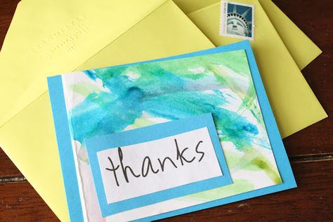 do it yourself divas: DIY: Making a Thank You Card Out of Kid Art Thank You Cards From Kids, Handmade Thank You Cards, Diy Valentines Gifts, Birthday Cards Diy, Preschool Art, Baby Crafts, Diy For Girls, Toddler Crafts, Arts And Crafts For Kids