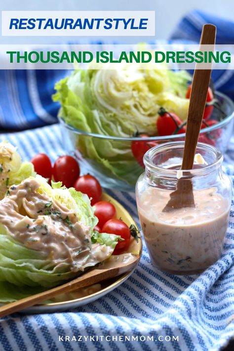 Home Made Thousand Island Dressing, Thousand Island Dressing Recipe, Thousand Island Salad, 1000 Island Dressing, Island Salad, Olive Garden Salad Recipe, Homemade Thousand Island Dressing, Thousand Island, Thousand Island Dressing