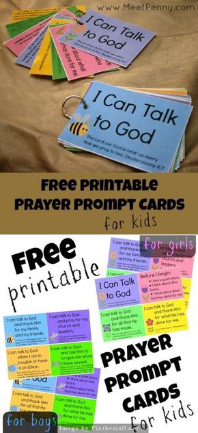 I Can Talk to God - Free printable prayer prompt cards for boys and girls - As we are spending the month improving the spiritual health of our family, we have tried to be more intentional during our evening prayer and song before bed. Prayer Crafts, Talk To God, Prayer Stations, Printable Prayers, Children Health, Preschool Bible, Bible Study For Kids, Sunday School Activities, Prayers For Children