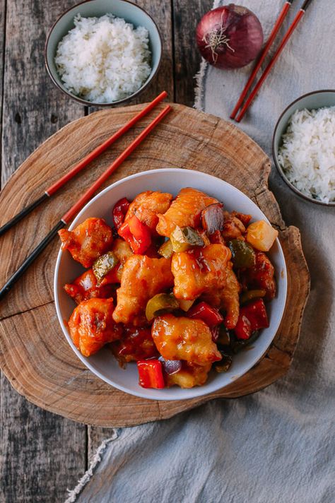 Chinese Sweet and Sour Fish Fillet Stir-fry, by thewoksoflife.com Sweet And Sour Fish Fillet, Sweet And Sour Fish Recipe, Sweet And Sour Fish, Fish Fillet Recipe, Mapo Tofu, Fried Fish Recipes, Sweet And Sour Sauce, Fish Fillet, Sweet And Sour