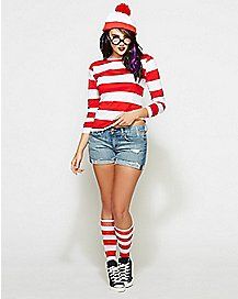 Wenda Costume, Where's Waldo Costume, Waldo Costume, Longer Shorts, Where's Waldo, Halloween Coustumes, Plus Size Halloween Costume, Wheres Waldo, Holloween Costume