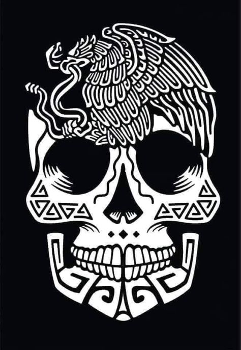 Aztec Artwork, Aztec Tattoos, Mexican Artwork, Mexican Art Tattoos, Aztec Tattoo Designs, Mexican Culture Art, Mexican Skull, Aztec Culture, Arte Peculiar