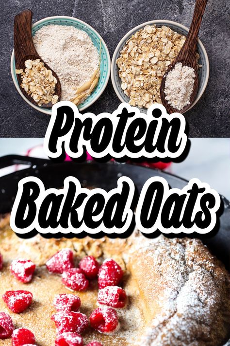 Baked Oats Recipe with Protein Powder - In The Playroom Recipe With Protein Powder, Protein Baked Oats, Baked Oats Recipe, Healthy High Protein Breakfast, High Protein Breakfast Recipes, Protein Baking, Protein Powder Recipes, Oats Breakfast, Oats Recipe