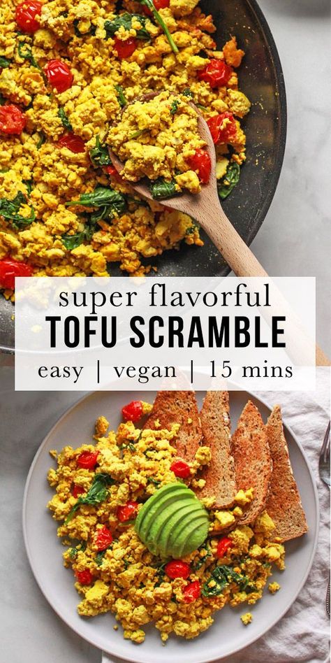 Best Tofu Scramble, Best Tofu, Scrambled Tofu Recipe, Tofu Breakfast, Lung Cleanse, Menu Sarapan Sehat, Cookies Gluten Free, Vegan Brunch, Tofu Scramble