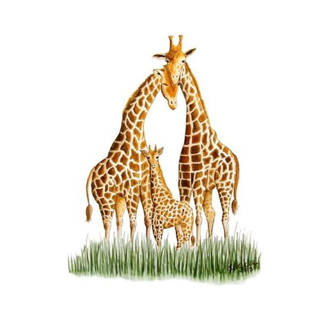 Giraffe Family Fav Animal, Giraffe Nursery Decor, Mothers Day Drawings, Safari Nursery Art, Safari Art, Giraffe Family, Sketchbook Project, Giraffe Nursery, Family Canvas