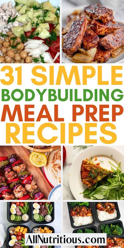 Need some meal ideas when bodybuilding? These meal prep recipes will make it easier to achieve your fitness goals. Enjoy these high protein, healthy dinner ideas that will help you lose weight and build muscle. Bodybuilding Food Recipes, Bulking Chicken Recipes, Bodybuilding Meal Prep Female, Muscle Building Meal Plan For Men, Bulk Up Meal Plan Men, Cut Recipes Bodybuilding, Meal Prep For Bulking Up Men, Body Building Meals, Body Builder Meal Prep