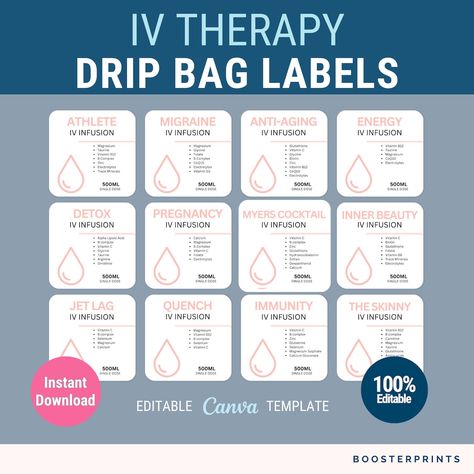 This Templates item by BoosterPrints has 5 favorites from Etsy shoppers. Ships from United States. Listed on 25 Feb, 2024 Vitamin Therapy, Iv Vitamin Therapy, Therapy Business, Iv Bag, Iv Infusion, Iv Drip, Bag Label, Calcium Vitamins, Branding Tools