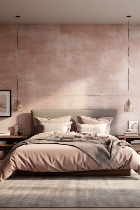 Blush and Beige: Create a Dreamy Bedroom with this Timeless Color Combination! Transform your bedroom into a serene oasis with the elegant pairing of blush pink and soothing beige. These gentle hues work together to create a calming atmosphere that promotes relaxation and tranquility. Embrace the power of color psychology and embark on a journey to enhance your sleep quality, reduce stress levels, and infuse your space with undeniable charm. Beige Colour Wall, Colour Combination For Bedroom Walls, Colour Combination For Bedroom, Bedroom Wall Colour Combination, Wall Color Combination, Bedroom Unique, Bedroom Color Combination, Wall Painting Techniques, Bedroom Wall Colors