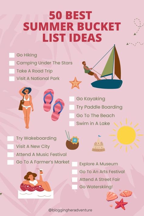 50 BEST Summer Bucket List Ideas. Ready to have an amazing fun summer? Here are our 50 best summer bucket list ideas perfect for adults, teans, kids, and best friends! Whether you're looking to go to the beach, have a pool day, learn a new language, try a cooking class, go surfing, join a hiking group, or enjoy a movie marathon! Check out our blog to see the full list of fun summer ideas! #summer💕#LoveStory #RomanticEncounters #HeartfeltConnections #DateNightIdeas #SoulmateSearch #FlirtyFridays #CandlelitDinners #StarryEyedMoments #LoveQuotes #DreamyDates #WhisperedPromises #AmourAdventures Fun Summer Ideas, Hiking Group, Summer Bucket List Ideas, List Notebook, Bucket List Ideas, Things To Do At Home, Summer Scrapbook, Summer Bucket List, New Language