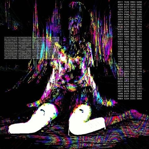 Creepy Dream Fanart, Weird Spotify Covers, Schizo Core Aesthetic, Losercore Pfp, Weird Core Painting, Glitch Core Pfp, Glitch Aesthetic Dark, Censored Aesthetic, Glitch Monster