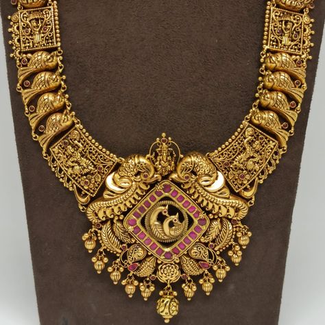 Buy Peacock Antique Haram Online | Prakash Jewellers - JewelFlix