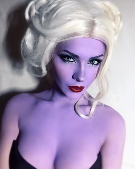 Ursula Costume Makeup, Ursula Cosplay, Disney Costume Makeup, Little Mermaid Makeup, Ursula Makeup, Ursula Costume, Mermaid Cosplay, The Creeper, Disney Makeup