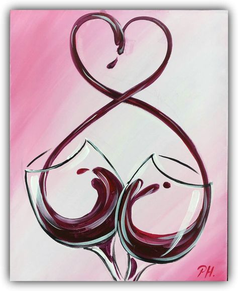 Paint And Sip Valentines Ideas, Wine And Paint Party Ideas Canvases Easy, Valentine’s Day Sip And Paint Ideas, Valentine’s Day Sip And Paint, Valentines Paint And Sip Ideas, Valentine Sip And Paint Ideas, Valentine’s Day Canvas Ideas, Sip And Paint Date Night At Home, Painting Ideas Romantic