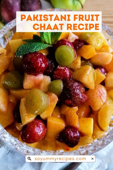 Fruit Chaat, the Pakistani-style fruity fiesta! Bursting with freshness and zing, it's the ideal snack to munch on whenever those midday cravings kick in. Fruit Chaat Recipe, Fruit Chaat, Refreshing Snacks, Spinach Curry, Healthy Snacking, Pakistani Style, Chaat Recipe, Dry Ginger, Light Desserts