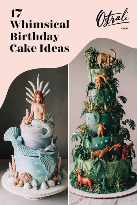 17 Whimsical Birthday Cake Ideas to Inspire Your Inner Baker Whimsical Birthday Cake, Terraria Cake, Gem Cake, Whimsical Birthday, Petal Cake, Cloud Cake, Geode Cake, Mirror Glaze Cake, Surprise Cake