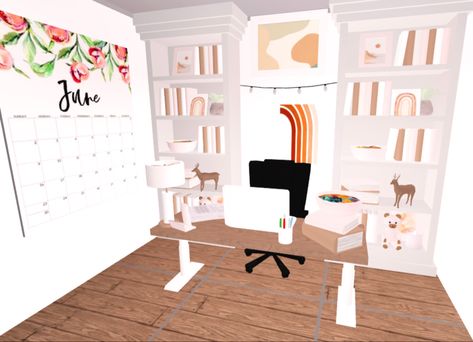 Club Roblox Office Ideas, 3x3 Office Ideas Bloxburg, Bloxburg Office Ideas Aesthetic, Office Ideas Bloxburg, Bloxburg Desk Ideas, Office Bloxburg, Bloxburg Office Ideas, Bloxburg Office, Bloxburg Farmhouse