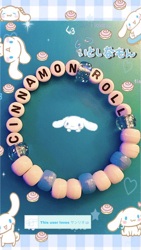 Cinnamon Roll Sanrio Bracelet, Cinnamon Roll Diy Sanrio, Cinnamon Roll Crafts Sanrio, Cinnamon Roll Bracelet, Cinnamon Rolls Sanrio, Sanrio Kandi, Paper Doll Printable Templates, Diy Kandi, Bracelets Ideas