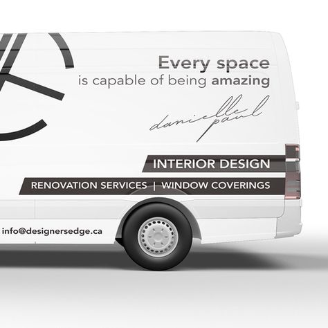 Interior design firm needs cool van wrap for driving around town | Car, truck or van wrap contest | 99designs Van Signwriting, Van Wrap Design, Van Signage, Truck Graphics, Vehicle Signage, Logo Design Tutorial, Van Wrap, Car Wrap Design, Accounting Logo