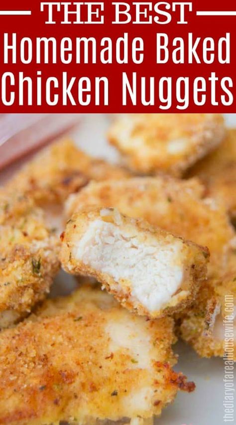 Dinner Picky Eaters, Homemade Chicken Nuggets Baked, Picky Eaters Dinner, Picky Eaters Recipes, Meals Kids Love, Baked Chicken Nuggets, Chicken Nugget Recipes, Savory Foods, Picky Kids