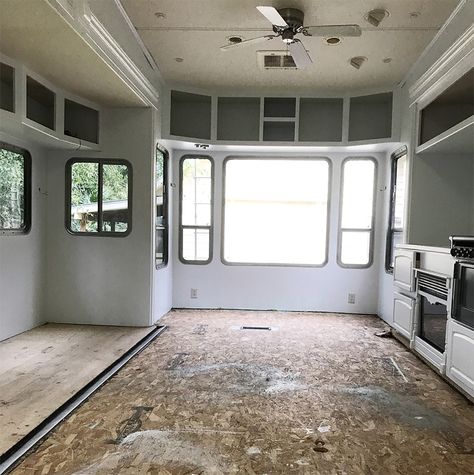 Renovated 5th Wheel, 5th Wheel Camper Remodel, 5th Wheel Remodel, Rv Remodeling, Rv Redo, 5th Wheel Camper, Rv Interior Remodel, Camper Remodeling, Cottage Vibes