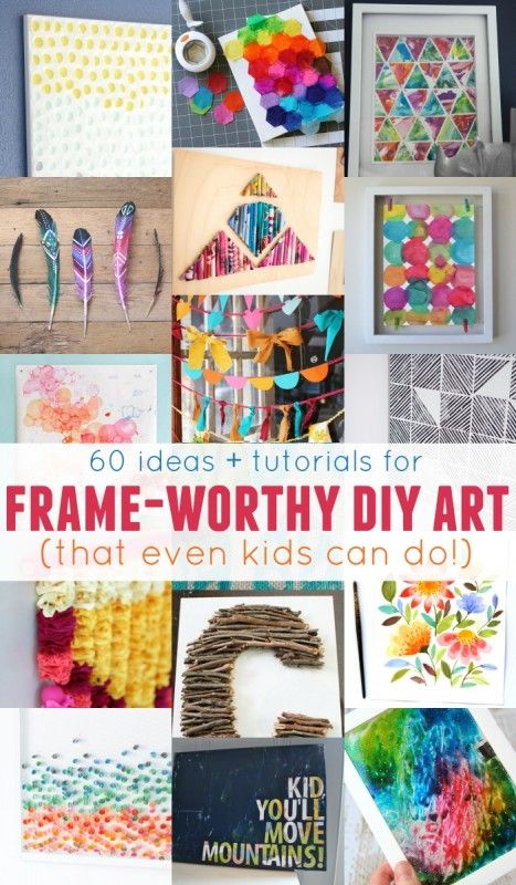 60 Easy Wall Art Ideas that Even Kids Can Make Easy Wall Art, Wall Art Tutorial, Art Projects For Teens, Art Projects For Adults, Auction Projects, Projects For Adults, Simple Wall Art, Wall Art Crafts, Easy Art Projects