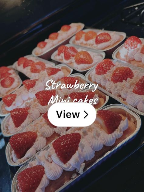 Lemon8 · Strawberry Mini cakes 🍓🍰 · @Breanna Montoya Mini Strawberry Cakes, Mini Cake Strawberry, Mini Strawberry Cake Recipe, Mini Strawberry Bundt Cake Recipes, Strawberry Shortcake Mini Bundt Cake, 5 Course Meal, Mini Cake Recipe, Box Cake Recipes, Strawberry Cake Recipes