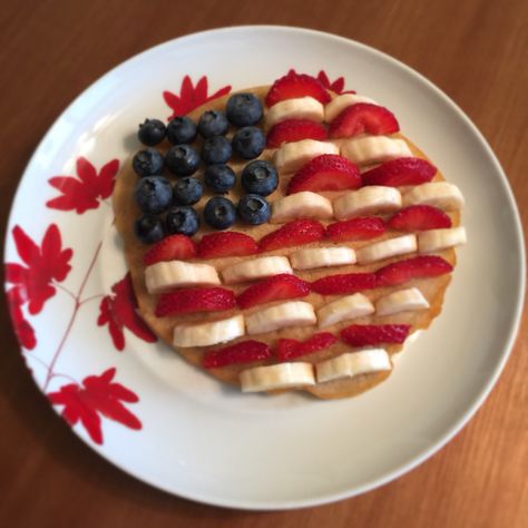 4th Of July Pancakes, Blue Pancakes, Blue Pancake, 4th Of July Food, Breakfast Pancakes, Kids Food, Fun Kids Food, Festive Holiday, Red White And Blue