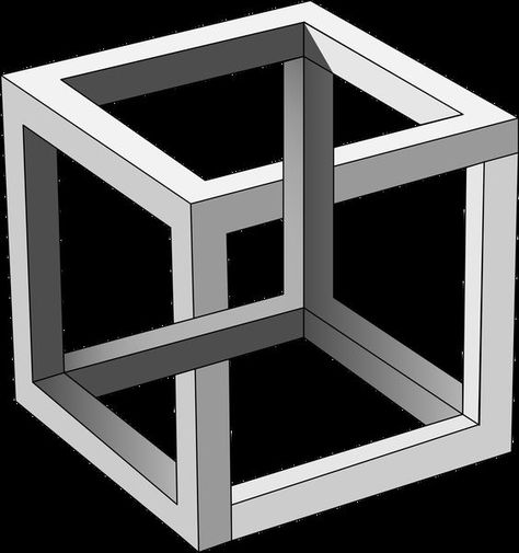 Clipart - MC Escher's Impossible Cube: Impossible Cube, Mc Escher Art, Escher Drawings, Escher Art, Engraving Wood, Illusion Drawings, Foto Langka, Mc Escher, Geometric Drawing