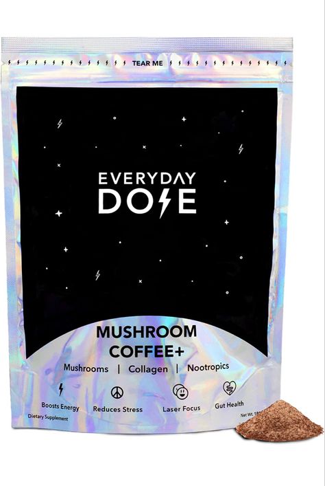 Everyday Dose The Mushroom Latte Organic Coffee Extract with Grass-Fed Collagen, Lion's Mane, Chaga, L-Theanine (Suntheanine Brand) for Better Focus, Energy, Digestion and Immunity | 30 Servings #coffee #coffeeshop #coffeeaddict #coffeebar #bar #mushrooms #mushroomcoffee #aesteticgirl #aesthetic #recipe #summer #summerstyle #summervibes #affiliate #lionsmane #vitsmins #energy #magnesium Everyday Dose, Coffee Extract, Focus Energy, Lions Mane, Creamy Coffee, L Theanine, Chaga Mushroom, Brain Booster, Mushroom Coffee