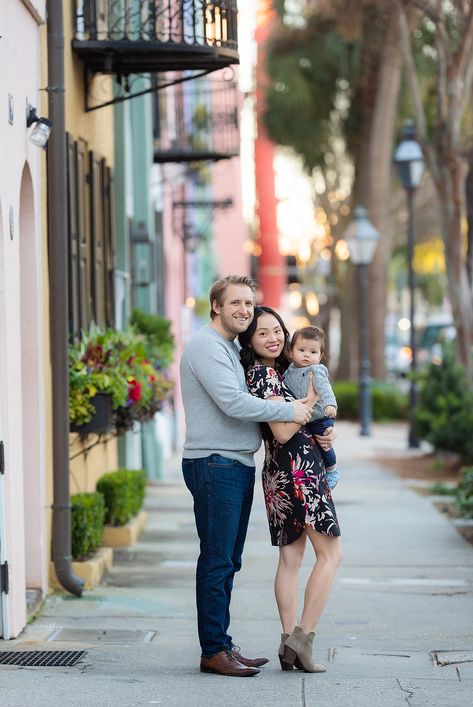 Downtown Charleston Family Photos, Downtown Family Of 3 Photoshoot, Charleston Family Photos, Family Downtown Photoshoot, Downtown Family Photoshoot, City Family Photoshoot, Urban Family Pictures, City Family Photos, Studio Family Photography