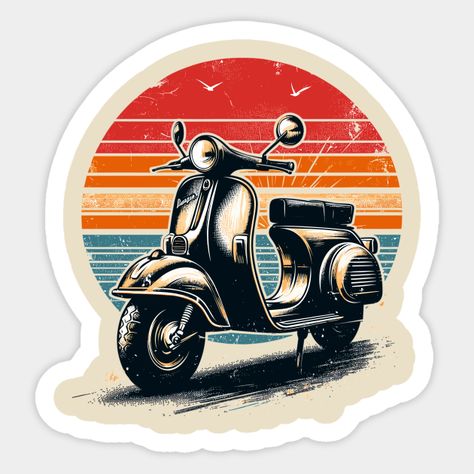 "Piaggio Vespa" design: Cruise through city streets with timeless style and efficiency in this iconic and elegant scooter-inspired tee. 🛵💨 Capturing the essence of Italian design and urban mobility in the Piaggio Vespa series. 🌟 Perfect for enthusiasts who appreciate both retro charm and practicality. 🔑🏙️ -- Choose from our vast selection of stickers to match with your favorite design to make the perfect customized sticker/decal. Perfect to put on water bottles, laptops, hard hats, and car Vespa Sticker, Vespa Design, Vespa Custom, Urban Mobility, Piaggio Vespa, Diy Rug, City Streets, Italian Design, Hard Hats