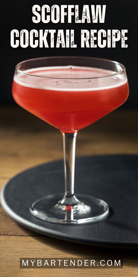 The Scofflaw sounds exactly like the sort of drink that was enjoyed during Prohibition. The world was ready for a contest held by arch-Prohibitionist Delcevare King. On January 15, 1924 he put on a competition for people to come up with a word to describe criminal drinkers. Scofflaw Cocktail Recipe, Cocktail Recipes Whiskey, New York Bar, Prohibition Era, Orange Syrup, Best Champagne, Delicious Drink Recipes, Orange Twist, Rye Whiskey