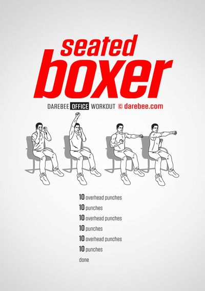 Seated Boxer, Wheelchair Exercises, Boxer Workout, Seated Exercises, Smoothie Fruit, Office Exercise, Chair Exercises, Senior Health, Mobility Exercises