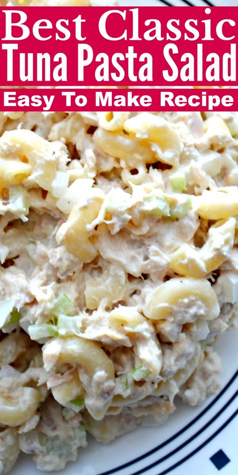 Cold Tuna Pasta Salad, Tuna Pasta Salad Recipes, Tuna Macaroni Salad, Tuna Pasta Salad, Tuna Salad Pasta, Healthy Food Menu, Tuna Salad Recipe, Tuna Pasta, Easy Holiday Recipes