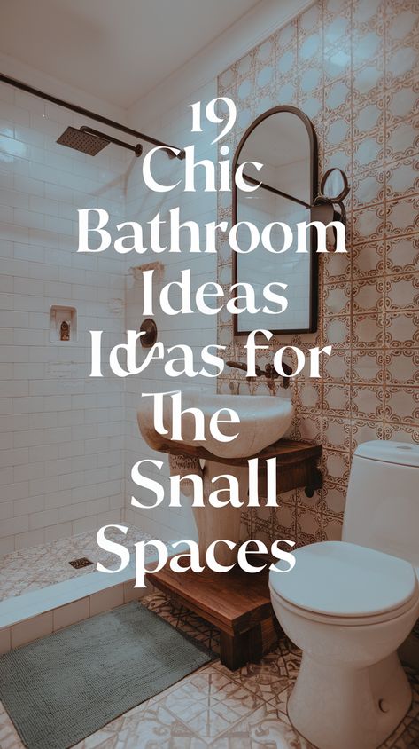 19 Chic Bathroom Concepts for Small Spaces (Your Guests Will Be Jealous of Tip #11!) Beautiful Small Bathroom Designs, Small Space Bathroom Design, Bathroom Concepts, Small Bathroom Designs, Compact Bathroom, Chic Bathroom, Chic Bathrooms, Floating Vanity, Statement Lighting